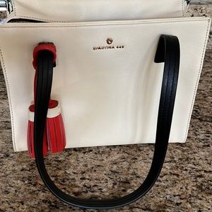 Spartina leather and canvas shoulder bag